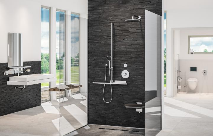 Barrierefreies Bad mit Produkten der Marke Erlau