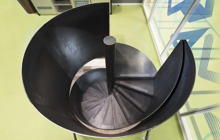 Stahlspindeltreppe im Google-Entwicklungszentrum, München